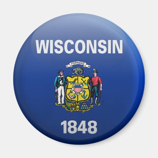 Flagge von Wisconsin Magnet (Vorne)