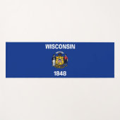 Flagge von Wisconsin (US-Staat) Yogamatte (Vorderseite (Horizontal))