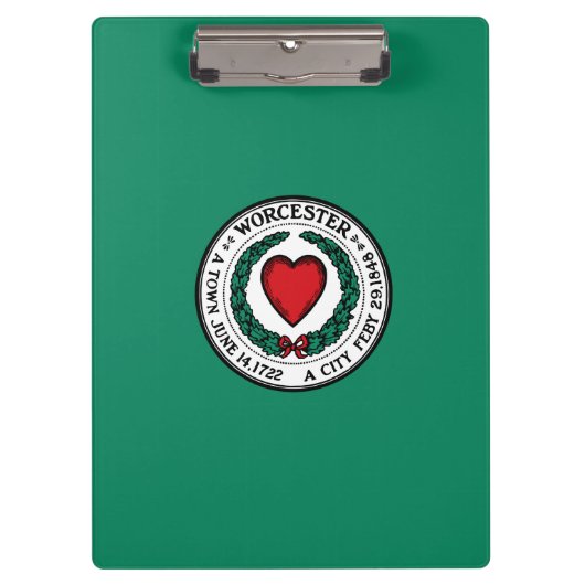 Flagge von Worcester, Massachusetts Clipboard Klemmbrett (Vorderseite)