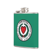 Flagge von Worcester, Massachusetts Flasche Flachmann (Links)
