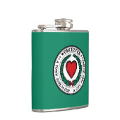 Flagge von Worcester, Massachusetts Flasche Flachmann (Rechts)