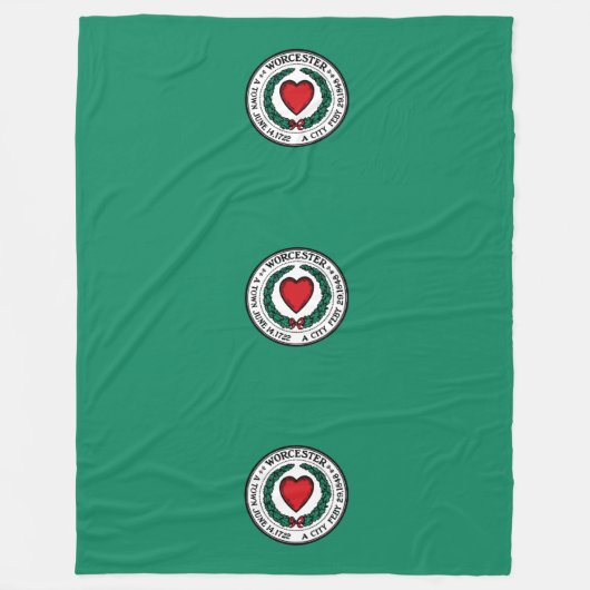 Flagge von Worcester, Massachusetts Fleece-Decke Fleecedecke (Vorderseite)