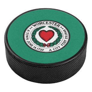 Flagge von Worcester, Massachusetts Hockey Puck