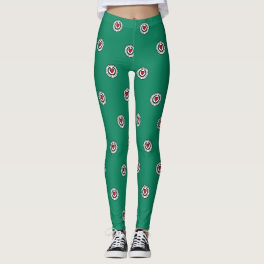 Flagge von Worcester, Massachusetts Leggings (Vorderseite)