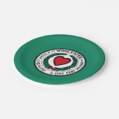 Flagge von Worcester, Massachusetts Pappteller (Schrägansicht)