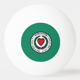 Flagge von Worcester, Massachusetts Ping-Pong-Ball Tischtennisball