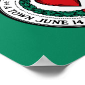 Flagge von Worcester, Massachusetts Poster (Ecke)