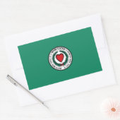 Flagge von Worcester, Massachusetts Rechteckiger Aufkleber (Umschlag)