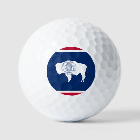 Flagge von Wyoming Golfball (Vorderseite)