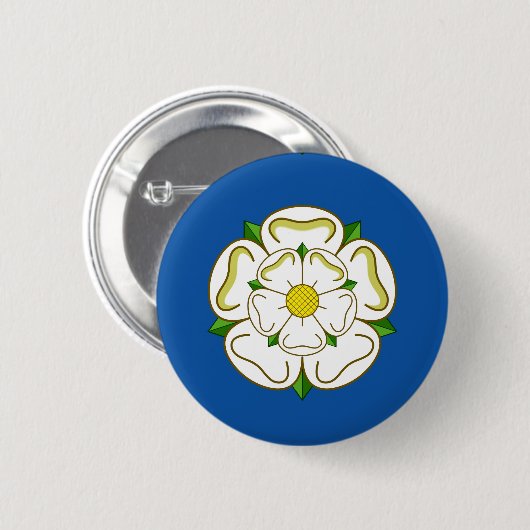 Flagge von Yorkshire Button (Vorne & Hinten)