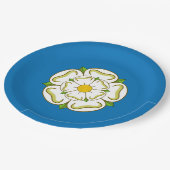 Flagge von Yorkshire (englischer Landkreis) Pappteller (Schrägansicht)
