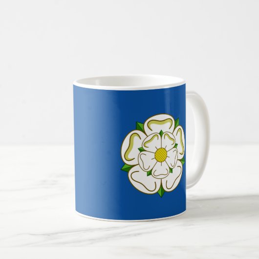 Flagge von Yorkshire Kaffeetasse (VorderseiteRechts)