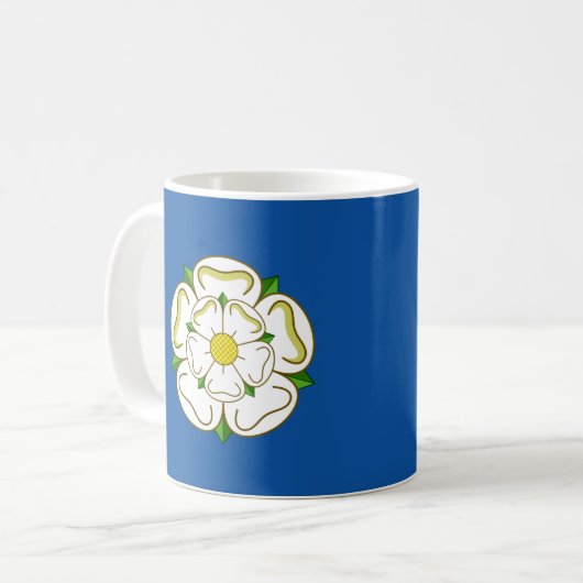 Flagge von Yorkshire Kaffeetasse (Vorderseite Links)