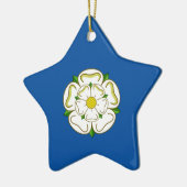 Flagge von Yorkshire Keramik Ornament (Links)