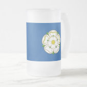 Flagge von Yorkshire Mattglas Bierglas (VorderseiteRechts)