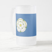 Flagge von Yorkshire Mattglas Bierglas (Vorderseite Links)