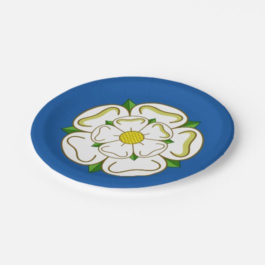 Flagge von Yorkshire Pappteller (Schrägansicht)