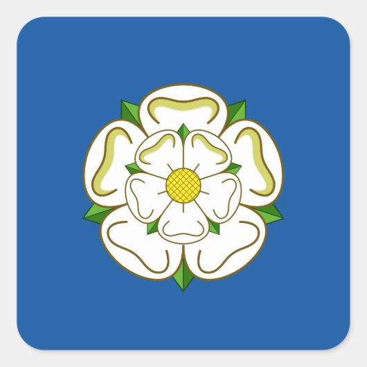 Flagge von Yorkshire Quadratischer Aufkleber (Vorderseite)