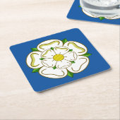 Flagge von Yorkshire Rechteckiger Pappuntersetzer (angewinkelt)