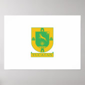 Flagge von Yucatan Poster (Vorne)