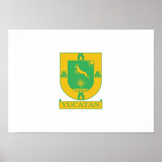 Flagge von Yucatan Poster (Vorne)