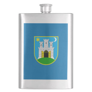 Flagge von Zagreb, Flasche Kroatien Flachmann