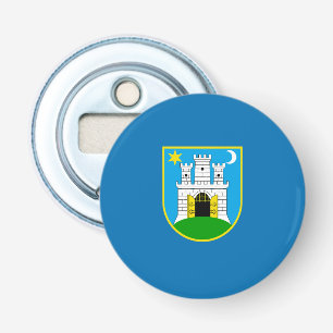 Flagge von Zagreb, Kroatien Flaschenöffner