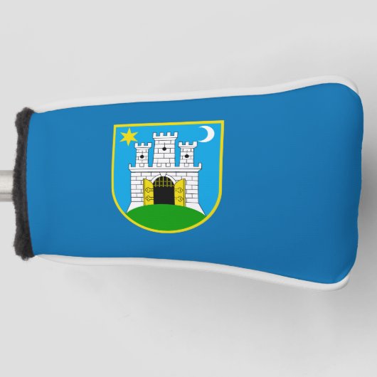 Flagge von Zagreb, Kroatien Golf Head Cover Golf Headcover (Vorderseite)