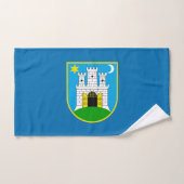 Flagge von Zagreb, Kroatien Handtuch (Handtuch)