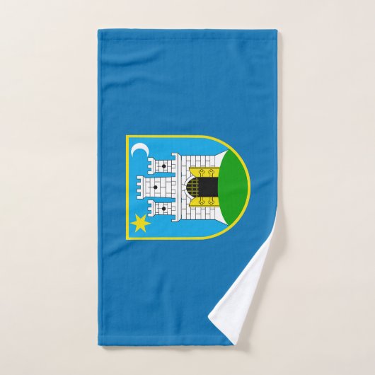 Flagge von Zagreb, Kroatien Handtuch (Handtuch)
