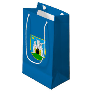 Flagge von Zagreb, Kroatien Kleines Geschenktüte