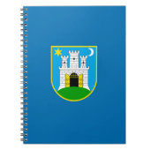 Flagge von Zagreb, Kroatien Notebook Notizblock (Vorderseite)