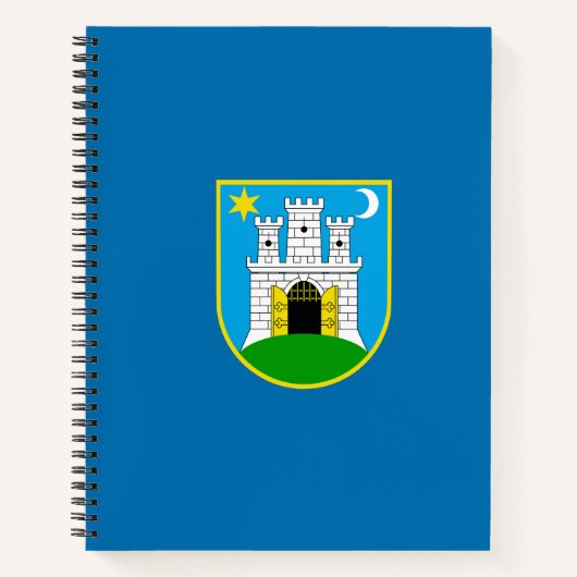 Flagge von Zagreb, Kroatien Notebook Notizblock (Vorderseite)