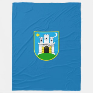 Flagge von Zagreb, Kroatisch-Fleece Blanket Fleecedecke
