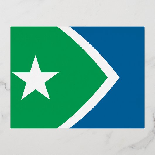 Flagge von Zedernrasen, Iowa Folien Feiertagspostkarte (Vorderseite)