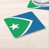 Flagge von Zedernrasen, Iowa Rechteckiger Pappuntersetzer (angewinkelt)