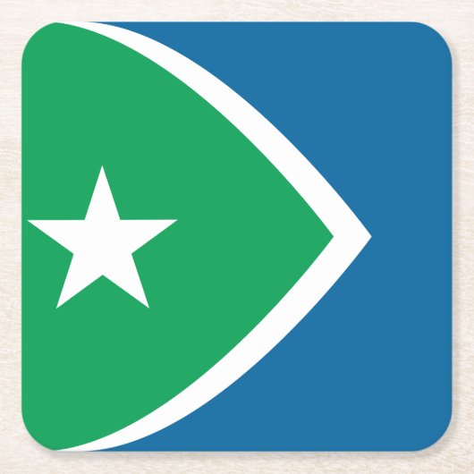 Flagge von Zedernrasen, Iowa Rechteckiger Pappuntersetzer (Vorderseite)