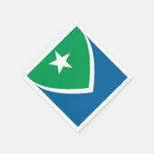 Flagge von Zedernrasen, Iowa Serviette (Ecke)