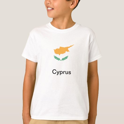 Flagge von Zypern T-Shirt (Vorderseite)