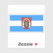 Flagge Vukovar, Kroatien Aufkleber (Blatt)