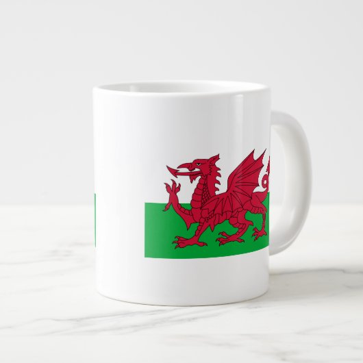 Flagge Wales Jumbo-Tasse (Vorderseite Rechts)