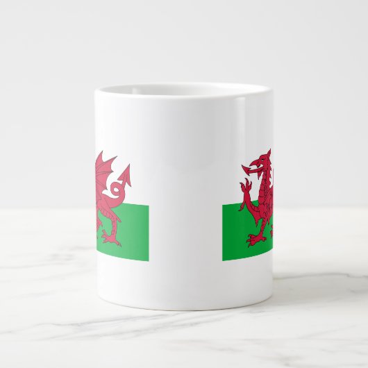 Flagge Wales Jumbo-Tasse (Vorderseite)