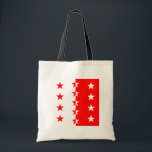 Flagge Wallis, die Schweiz Tragetasche<br><div class="desc">Flagge Wallis,  die Schweiz 
Großes Wallis-Flaggenprodukt. Dieses und viele mehr Wallis-Geschenke oder andere die Schweiz-Flaggen für die Schweiz pride verfügbares.</div>