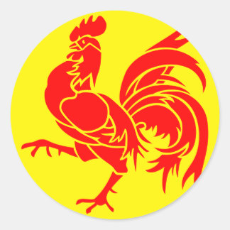 Flagge Walloniens (Belgien) Runder Aufkleber