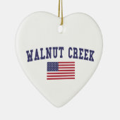 Flagge Walnut Creeks US Keramikornament (Rechts)
