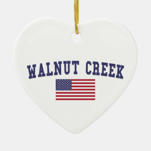 Flagge Walnut Creeks US Keramikornament