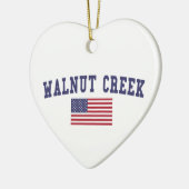 Flagge Walnut Creeks US Keramikornament (Links)