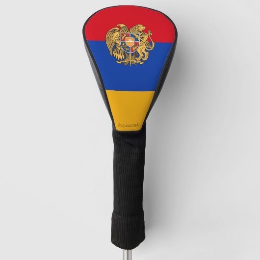 Flagge/Wappen Armeniens Golf Headcover (Vorderseite)