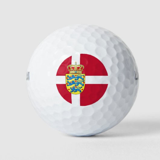 Flagge/Wappen Dänemarks Golfball (Vorderseite)