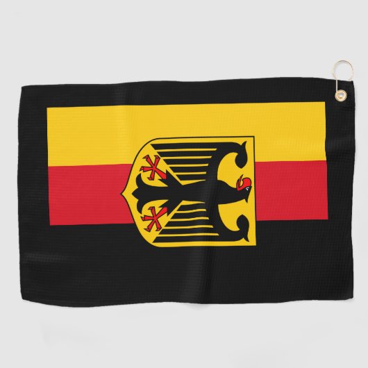 Flagge/Wappen Deutschlands Golfhandtuch (Horizontal)